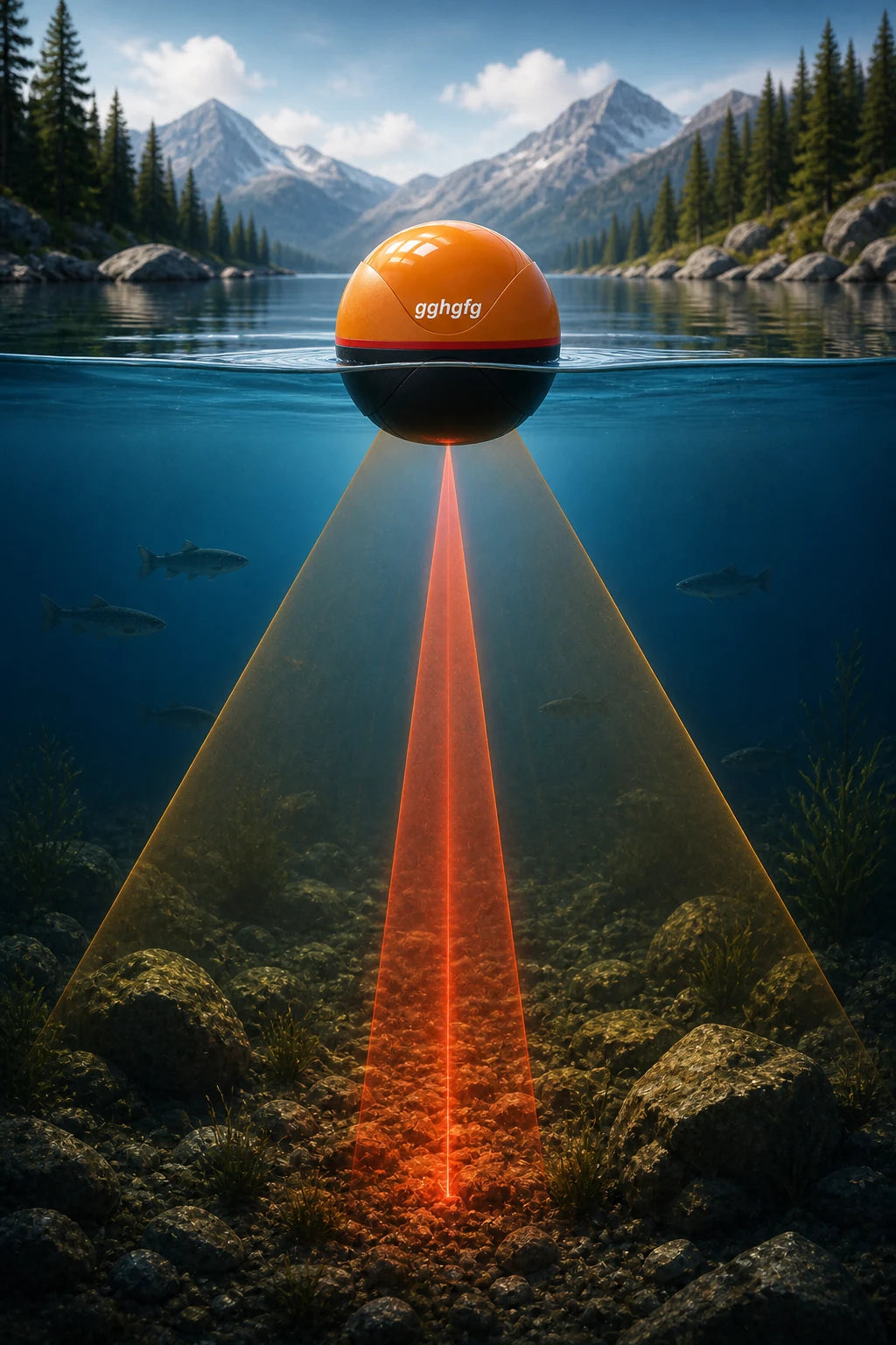 gghgfg Dual-Frequenz-Sonar mit breitem und schmalem Abstrahlkegel